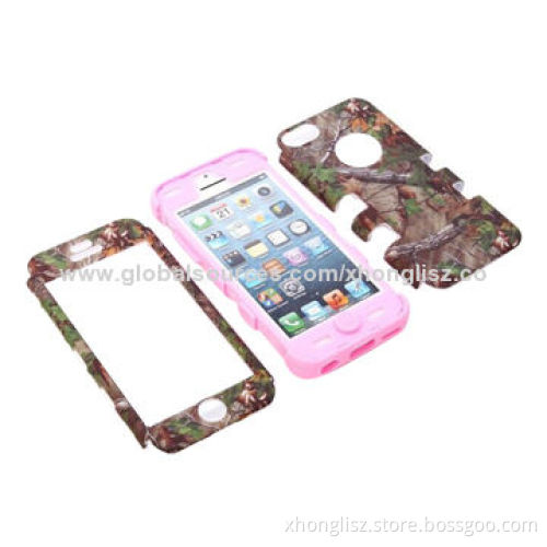 Drop Defender Camo Real Oak Tree 3-in-1 Hybrid Hard Cases for iPhone, Samsung, OEM Orders Welcomed